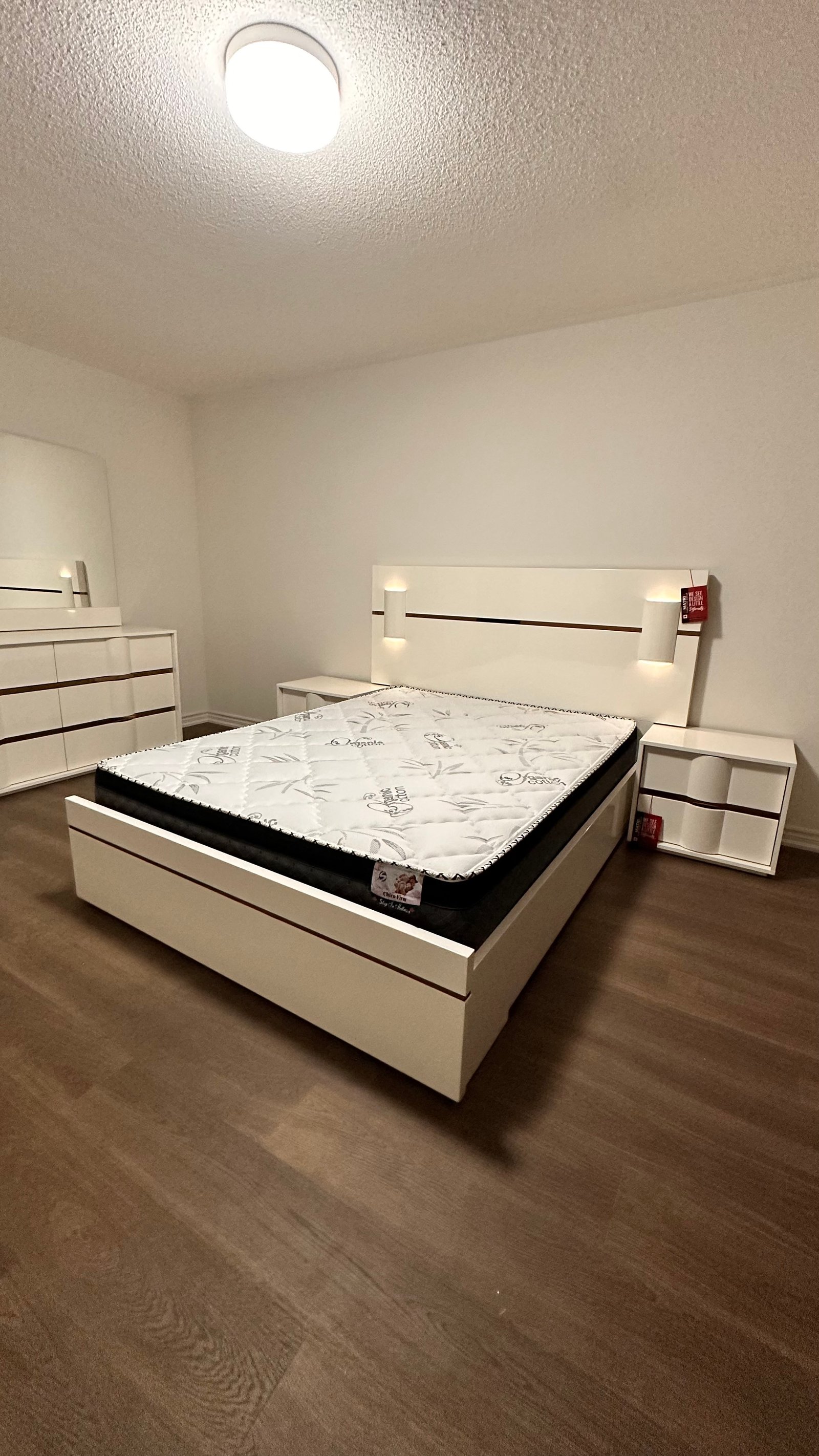 Detailed view of assembled desk